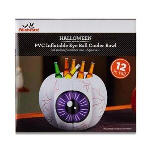 PVC‎ Inflatable Eye Ball Cooler Bowl, 12", Purple, Summer Frights